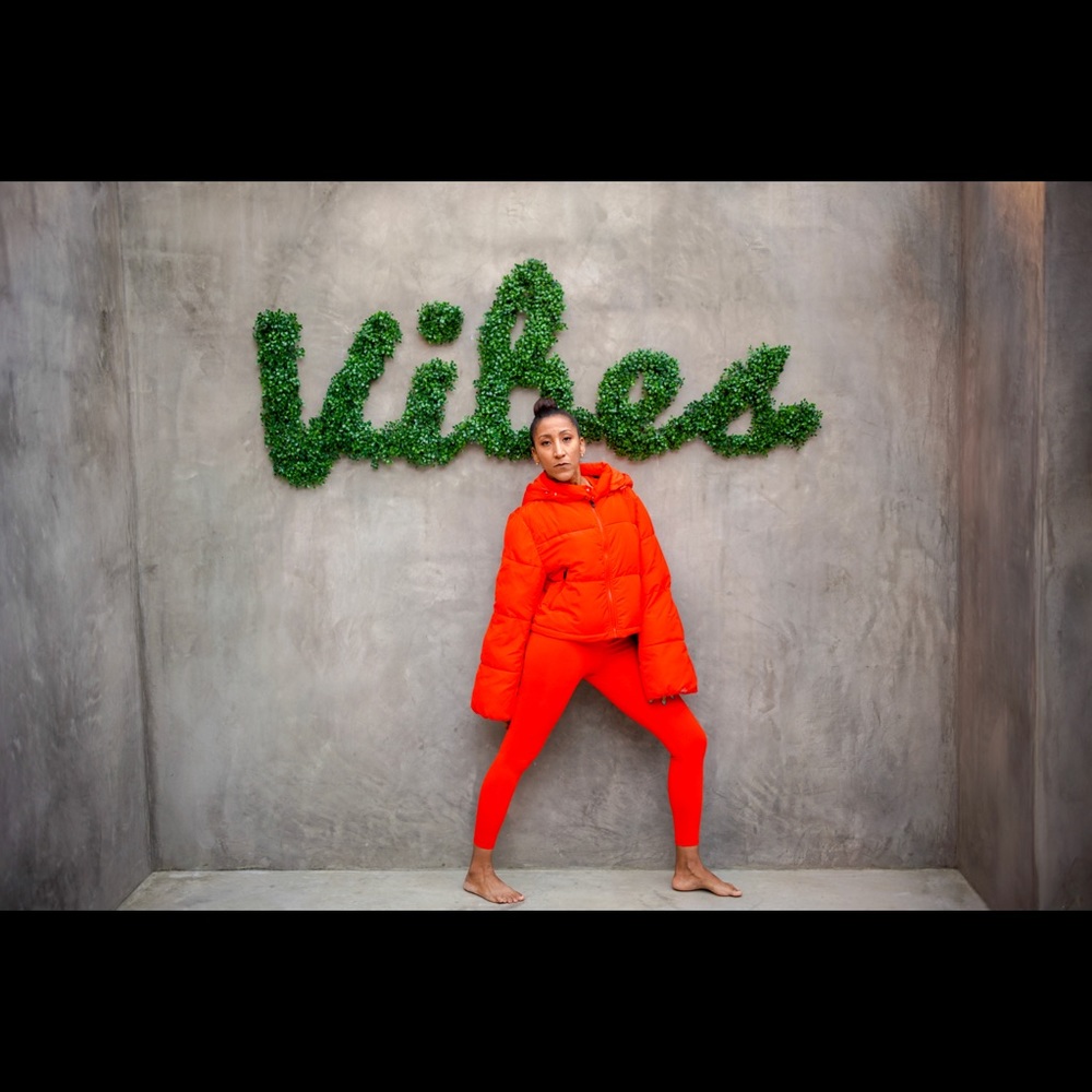 Alo Yoga puffer jacket.